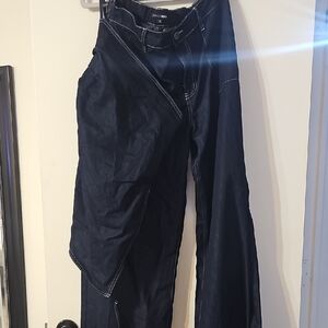 Fashion Nova Dark Blue Flare Jeans